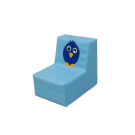 Canapé individuel oiseau bleu