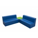 Conjunto sofás con cuadrado y 2 sofás dobles