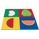 Children play mat: fruits 150x150x3cm