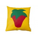 Coussin carré fraise